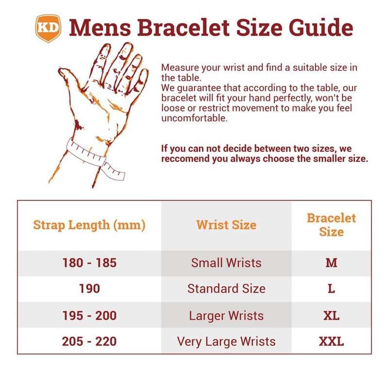 Killer Deals genuine leather & stainless-steel style bracelet - Brown (20mm)