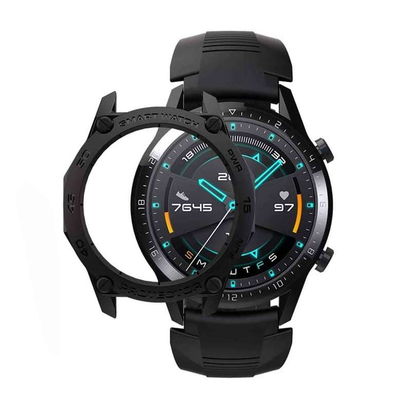 Killer Deals 46mm Huawei Watch GT2 TPU Silicone Protective Case Bumper Cover - Black