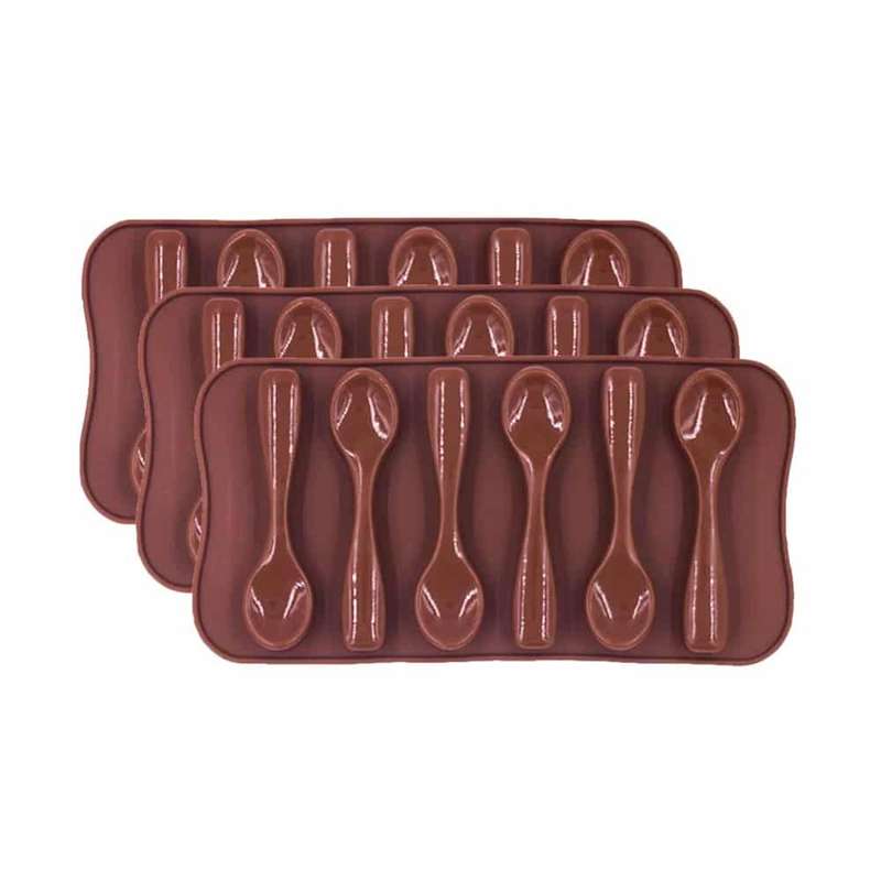 Killer Deals Party Decoration Edible Chocolate Spoon Silicone Baking Mould x3