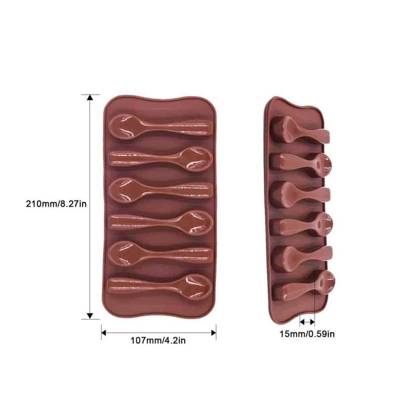 Killer Deals Party Decoration Edible Chocolate Spoon Silicone Baking Mould x3