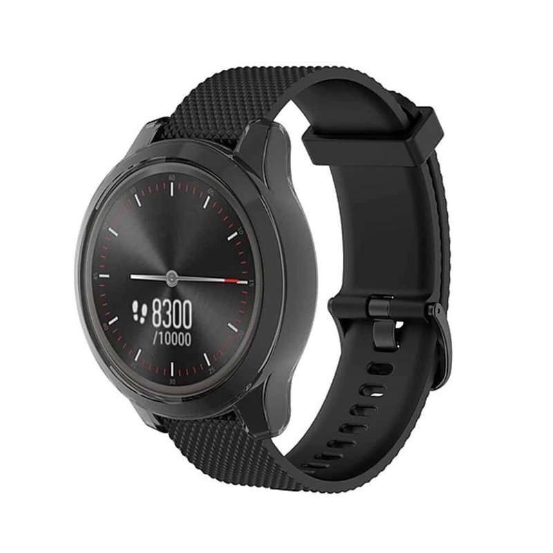 Killer Deals TPU case for Garmin Vivomove 3S-Black+ Clear - Combo