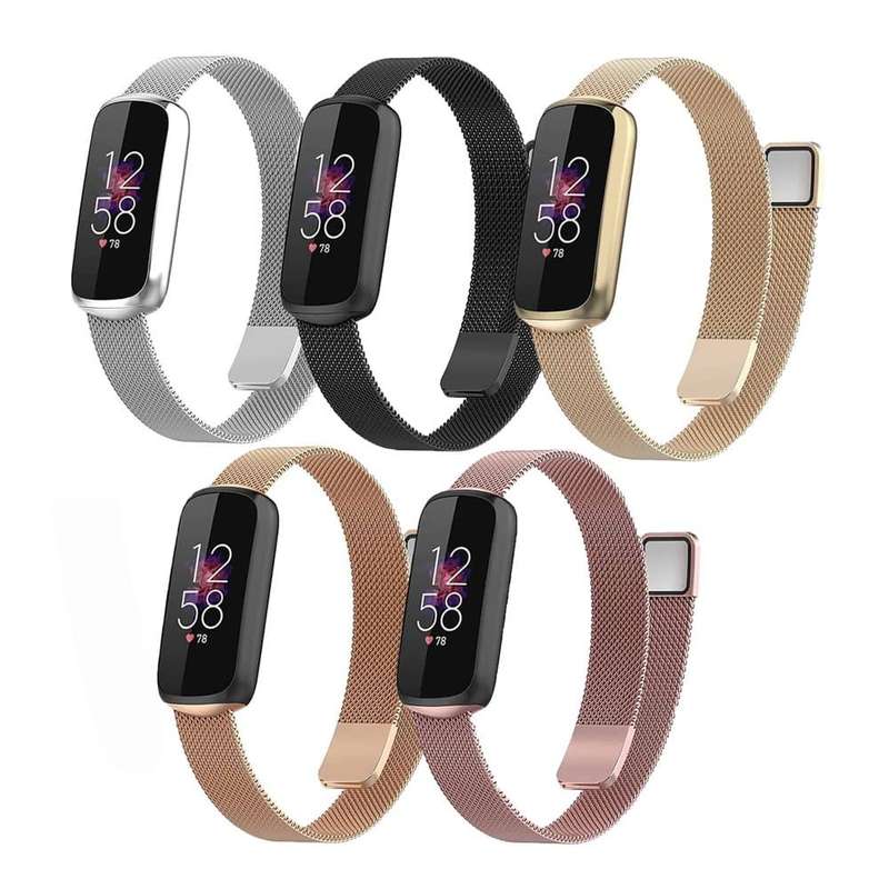 Fitbit Luxe Replacement Meshy Milanese Strap - Pink