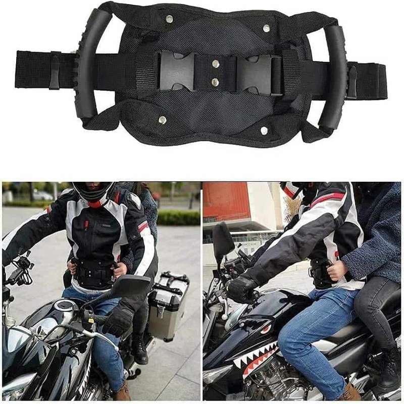 Motorcycle Passenger Adjustable Grab Grip Handle Safety Belt