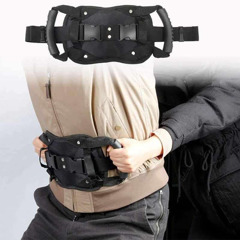 Motorcycle Passenger Adjustable Grab Grip Handle Safety Belt