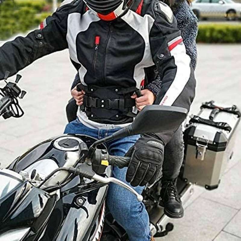 Motorcycle Passenger Adjustable Grab Grip Handle Safety Belt