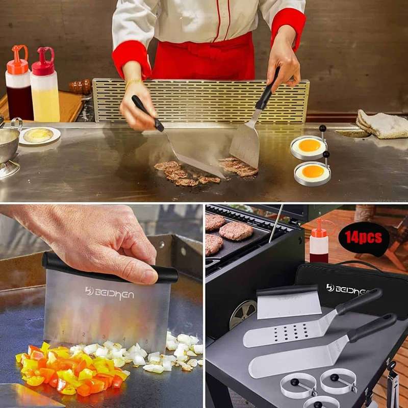 Killer Deals BEICHEN 14 Set Braai/ Camping Flat Grill Tool Accessories Set