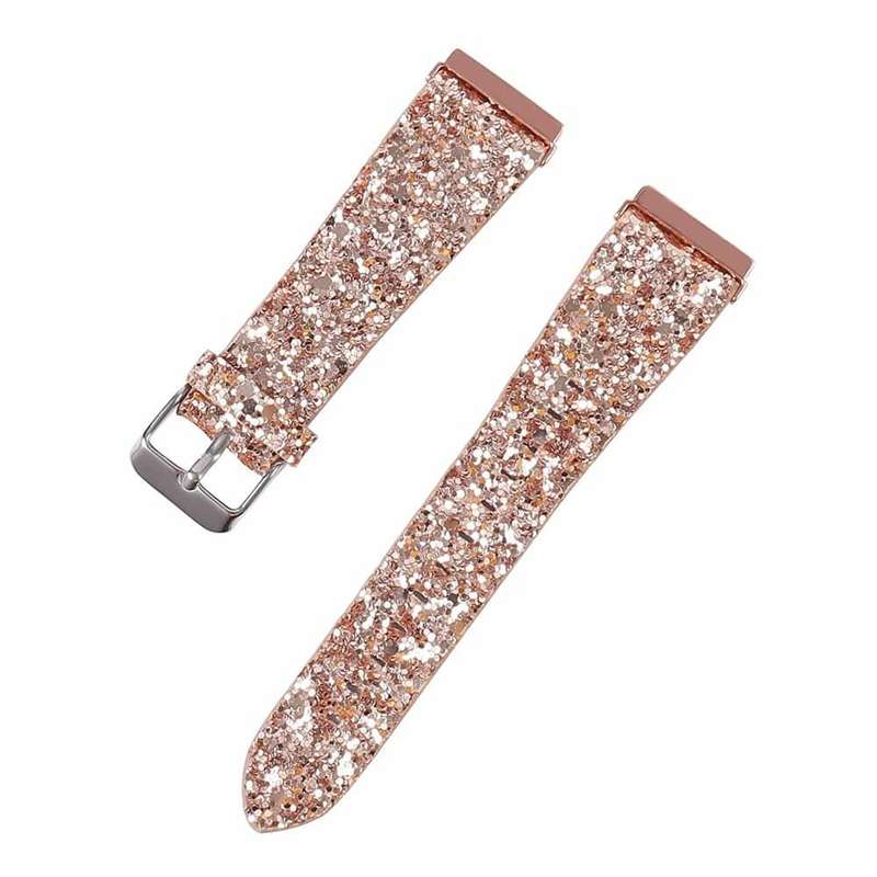 Killer Deals Leather Strap for Fitbit Versa - Silver