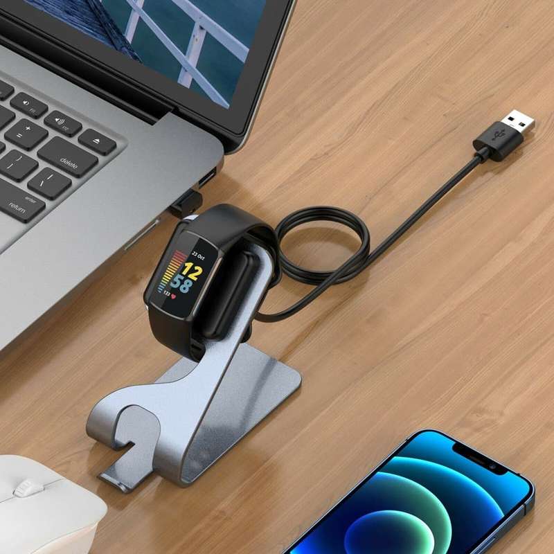 Killer Deals Aluminum Charger Dock Stand for Fitbit Charge 5 / 6/ Luxe