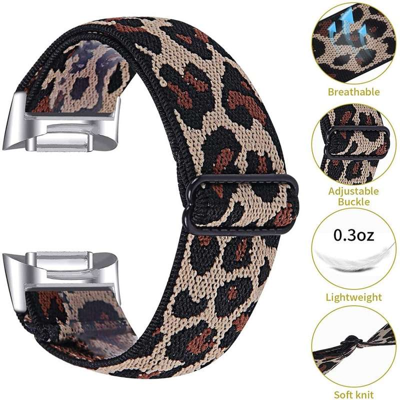 Nylon Band for Fitbit Charge 5 - Leopard