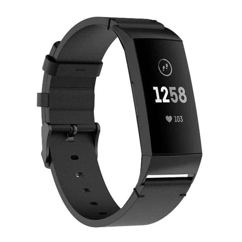 Killer Deals Leather Band for Fitbit Charge 3/SE/4 - Brown