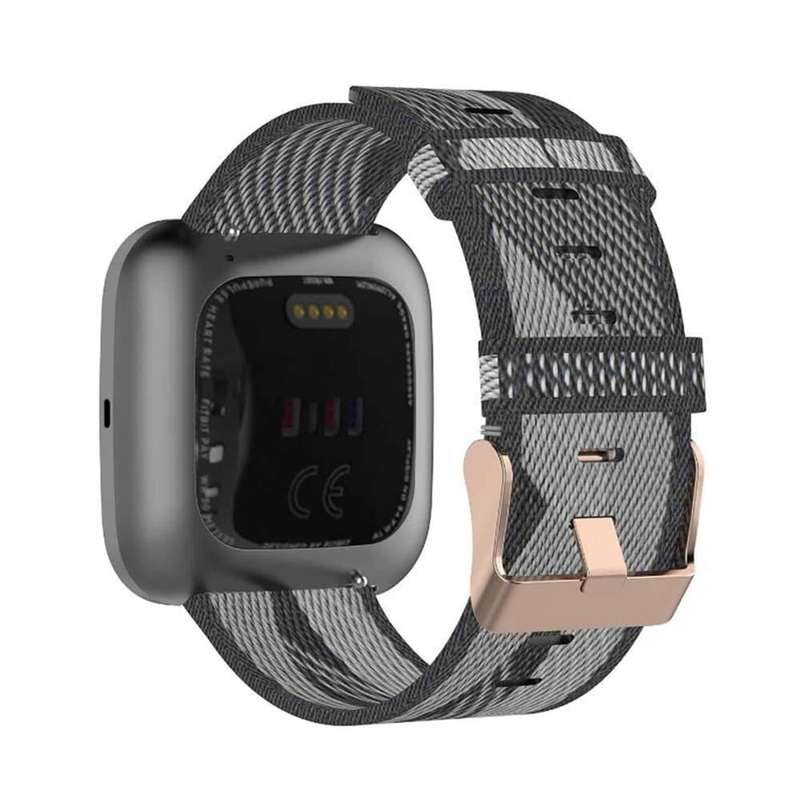 Killer Deals Nylon Band for Fitbit Versa/2/Lite Blaze(23mm) - Black stripe