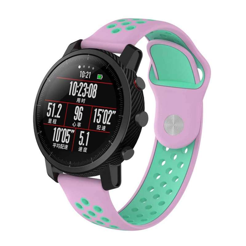 Killer Deals Silicone Strap for Garmin Fenix Chronos -Light Pink+Frost Blue
