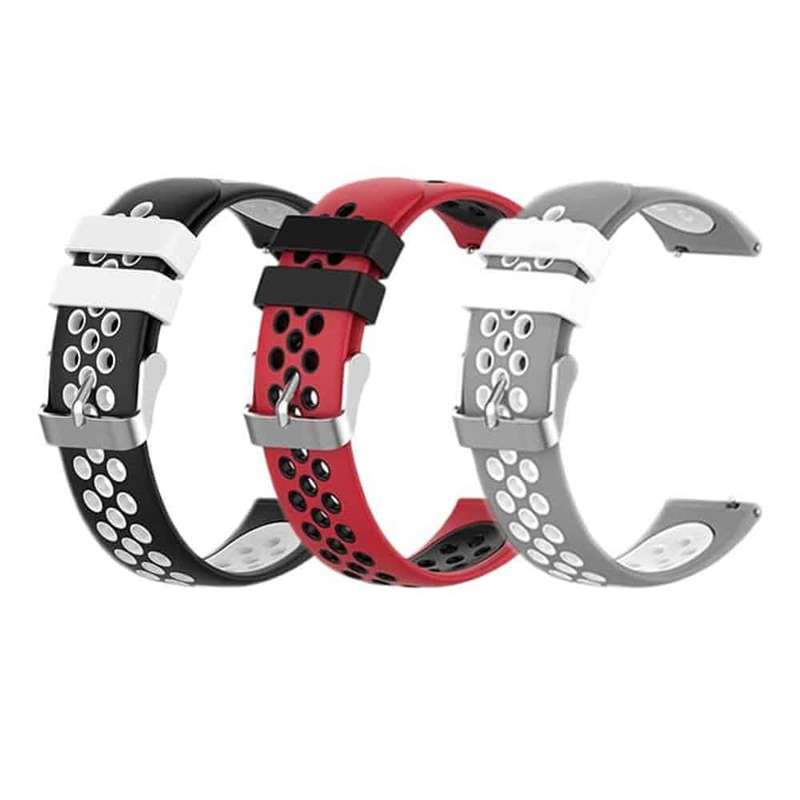 Silicone Strap for Garmin Vivoactive 4(22MM) - Grey+White