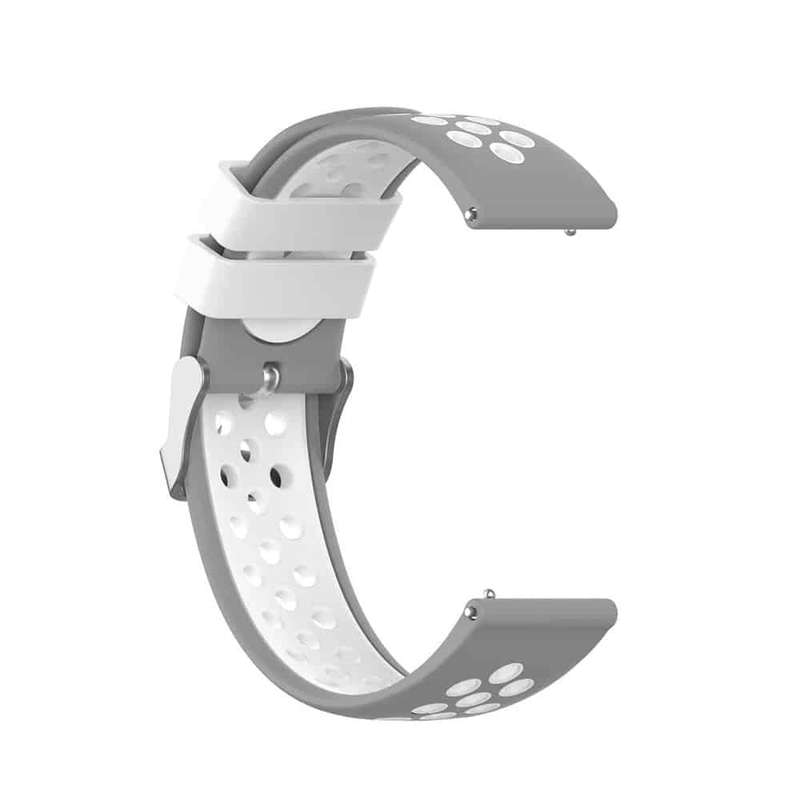 Silicone Strap for Garmin Vivoactive 4(22MM) - Grey+White