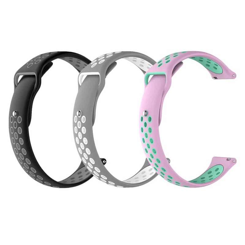 Killer Deals Silicone Strap for Huawei Honor S1/Fit (18mm) - Pink+Frost Blue