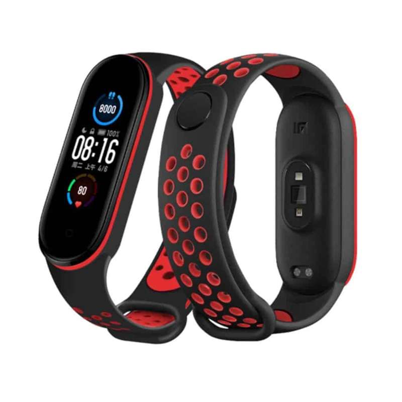 Killer Deals Silicone Band for xiaomi band 3/4 - Black+Red