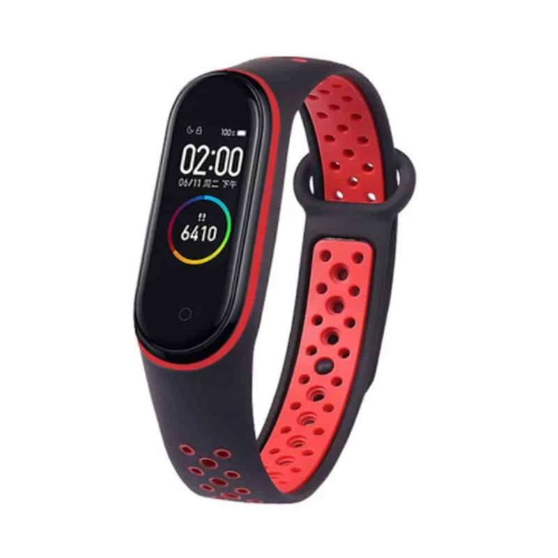Killer Deals Silicone Band for xiaomi band 3/4 - Black+Red