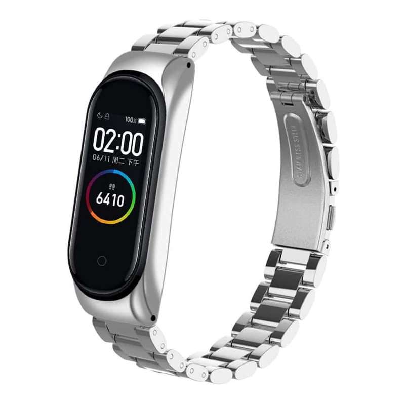 Killer Deals 3 links stainless steel band for xiaomi band 3/4 - Gold