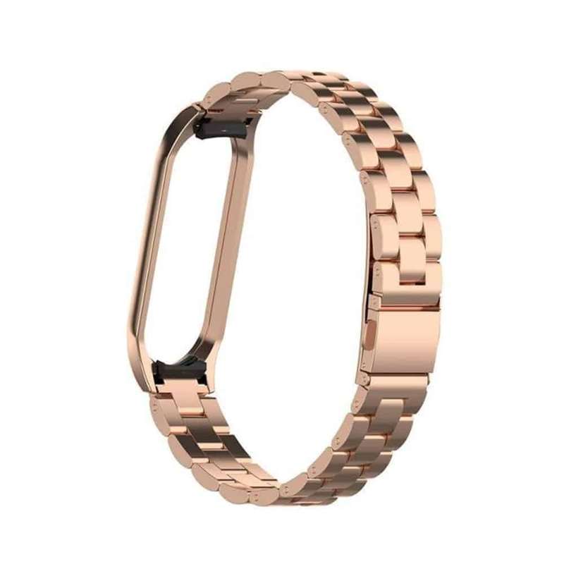 Killer Deals 3 links stainless steel band for xiaomi band 3/4 - Gold
