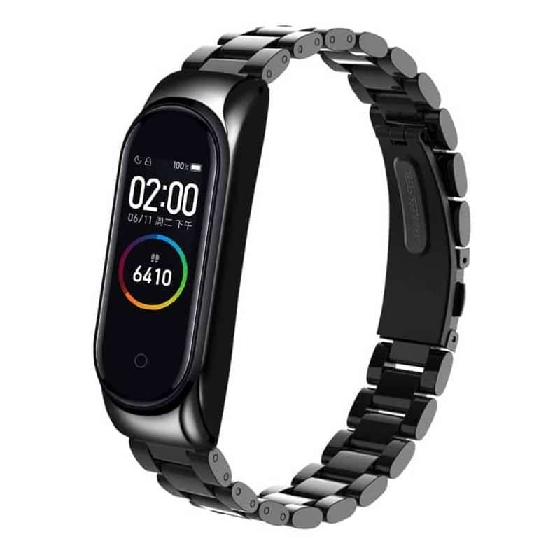 Killer Deals 3 links stainless steel band for xiaomi band 3/4 - Gold