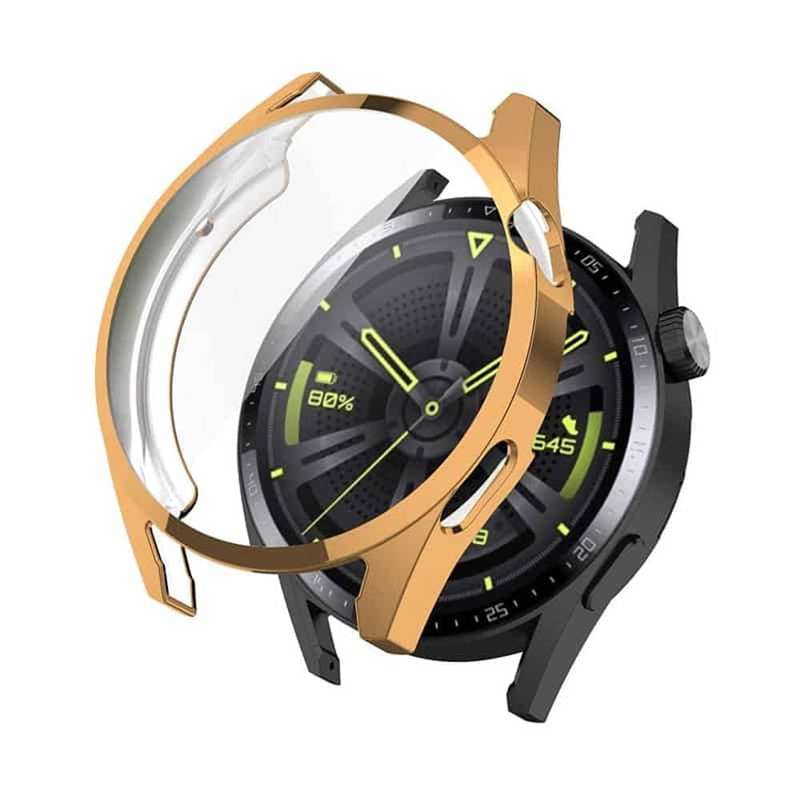 Anti-Shatter TPU Bumper Case for Huawei GT 3: 42MM - Gold