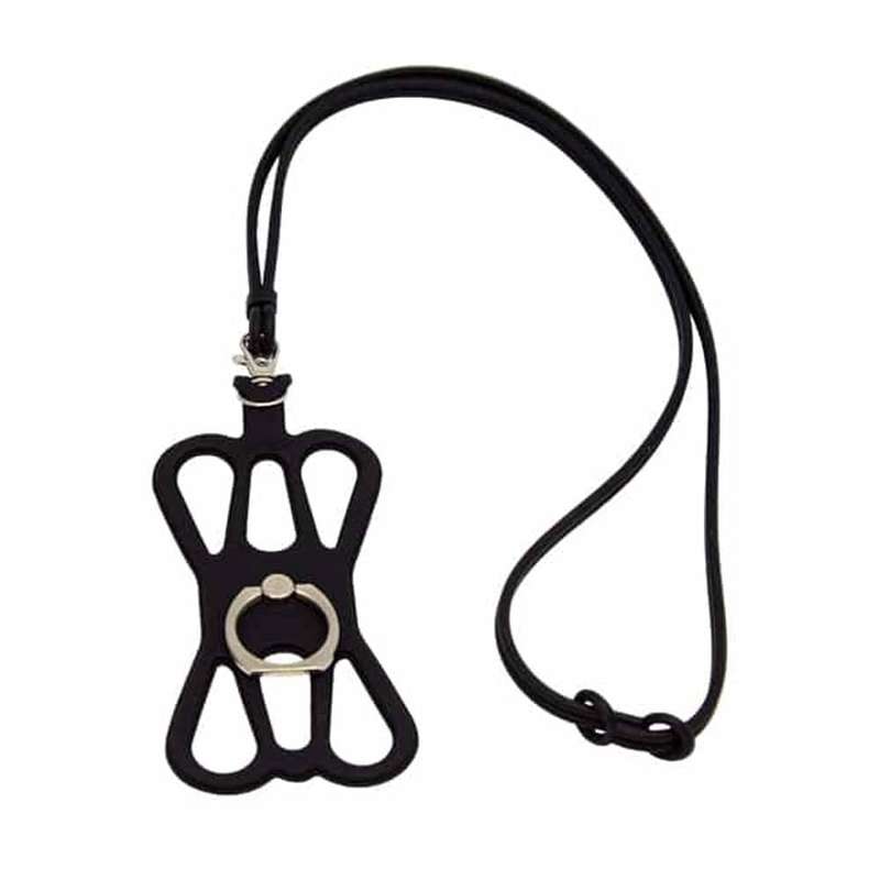 Killer Deals Universal Cell Phone Webbed Silicone Holder Including Lanyard and Ring Stand