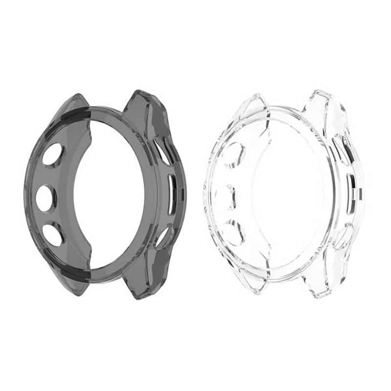 Killer Deals TPU Protective Bumper Cover for Garmin Fenix 7S- Clear Black 42mm