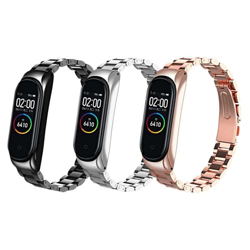 Killer Deals 3 Links Stainless Steel Band For Xiao Band 5/6 - Silver