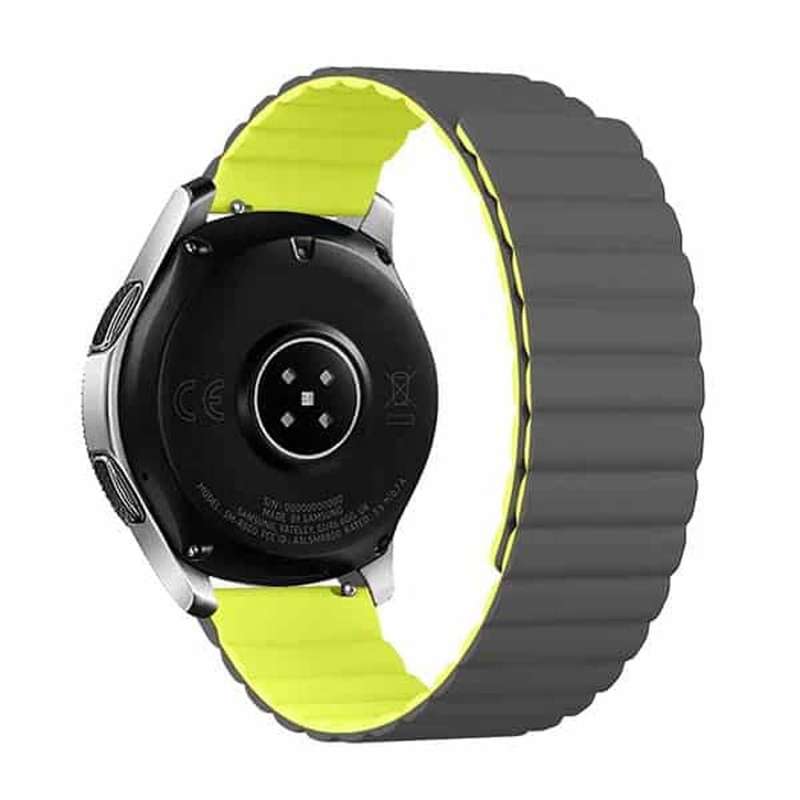 Killer Deals 22MM Silicone Magnetic Watch Band - Grey+Green