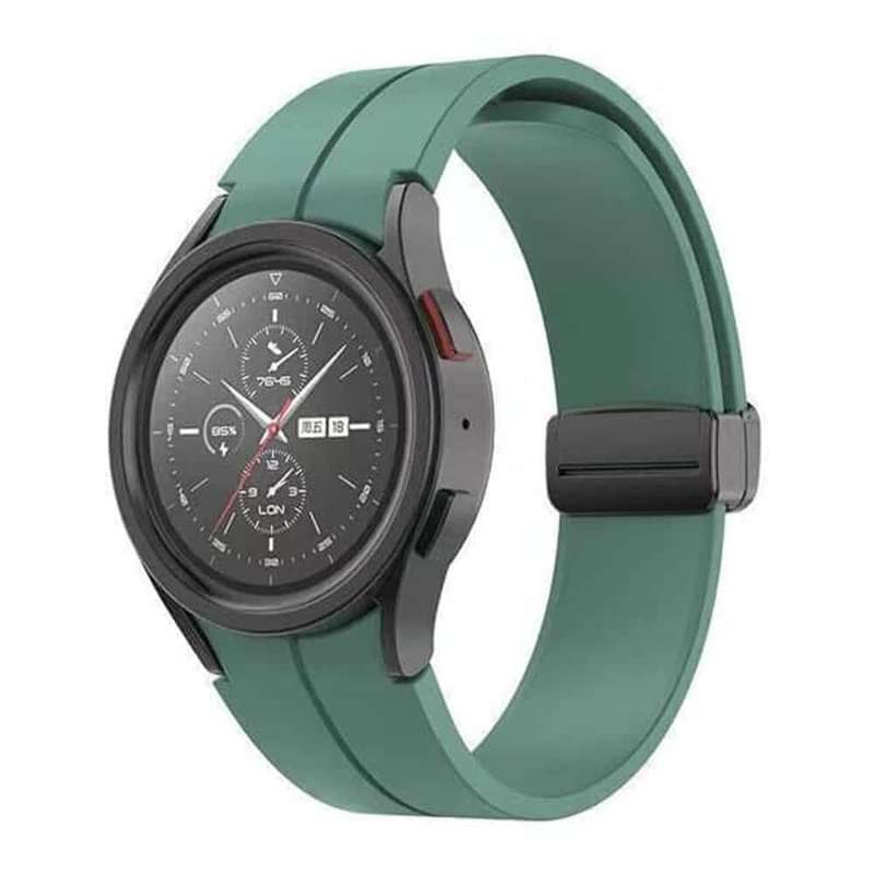 20mm Magnetic Silicone Strap for Samsung Galaxy Watch 5 S/M - Premium Blue