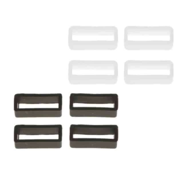 Killer Deals 24mm Silicone Watch Strap Band Saver 4pc - Black