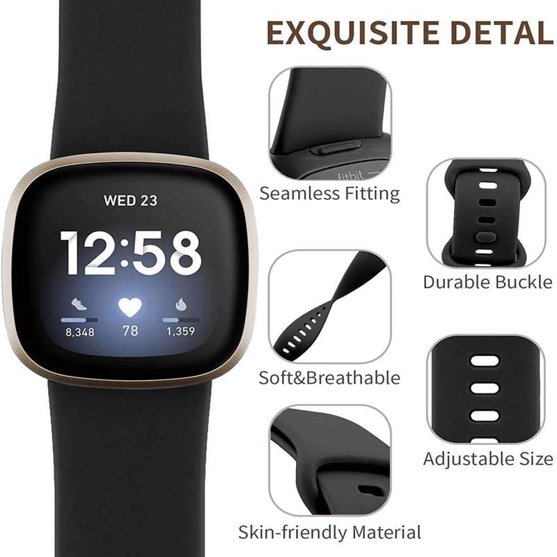 Killer Deals Fitbit Versa 3 Silicone Strap - White (M/L)