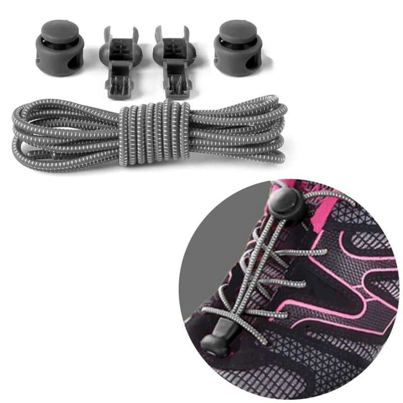 Killer Deals elastic lazy no-tie silicone speed laces - Brown (x2 Combo)