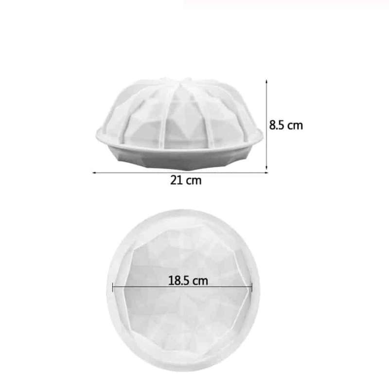 Mini Diamond + Diamond Cake Silicone Baking Mould Combo