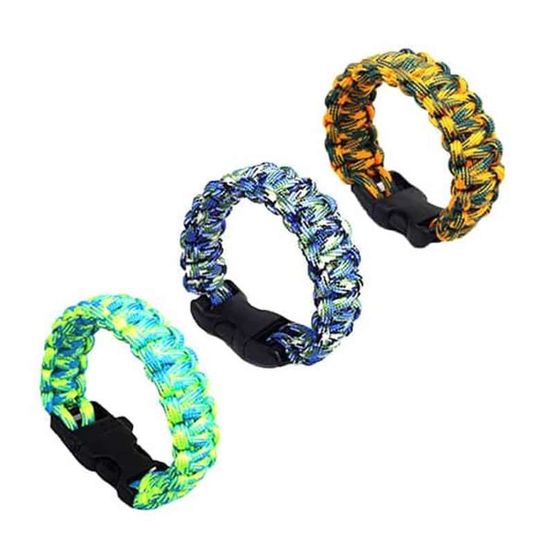 Killer Deals Paracord Survival Safety Emergency Outdoor Bracelet- x3 Combo- M/L