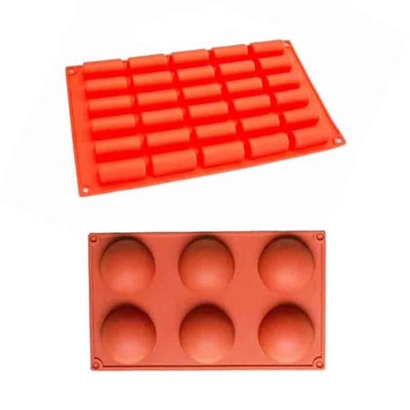 Killer Deals Mini Buche French Pastry & Round Silicone Baking Mould Combo
