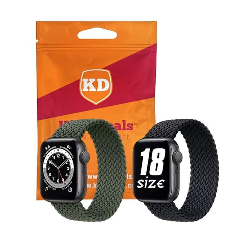 Killer Deals 20mm Universal Watch Elastic Loop Strap- Red + Navy Combo
