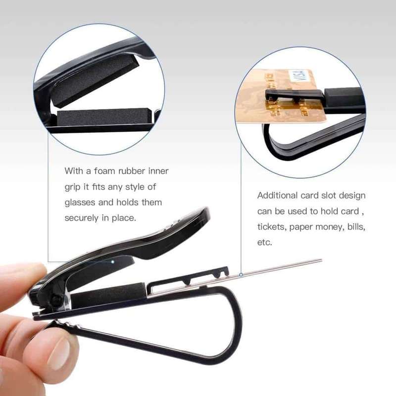 Killer Deals Car Visor Glasses Sunglasses & Ticket Credit Card Clip Holder (Black) 8 pack Combo