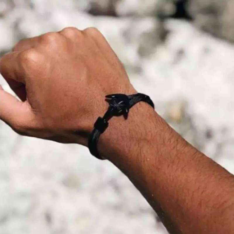 Killer Deals Custom Hand Fashion Nylon Rope Anchor Clasp Bracelet- S/M