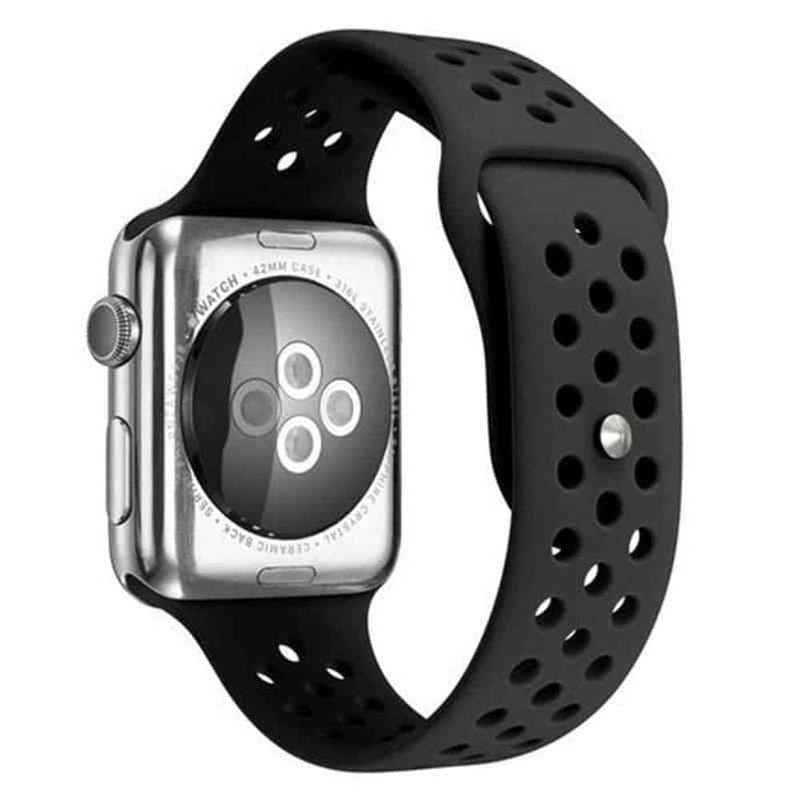 Silicone Strap for 38/40/41mm Apple Watch (S/M) - Black