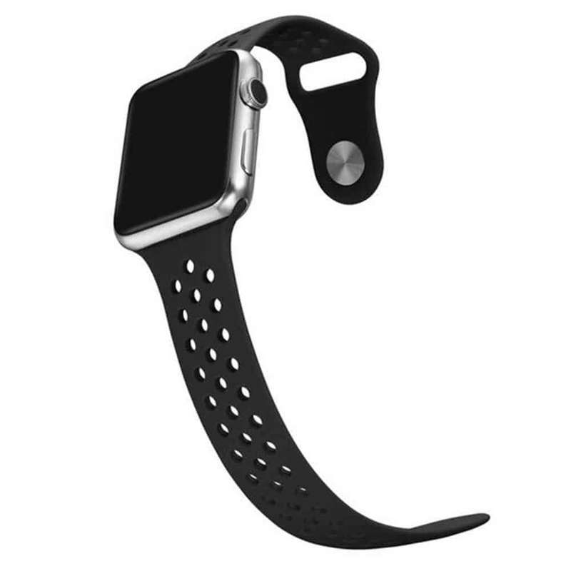 Silicone Strap for 38/40/41mm Apple Watch (S/M) - Black