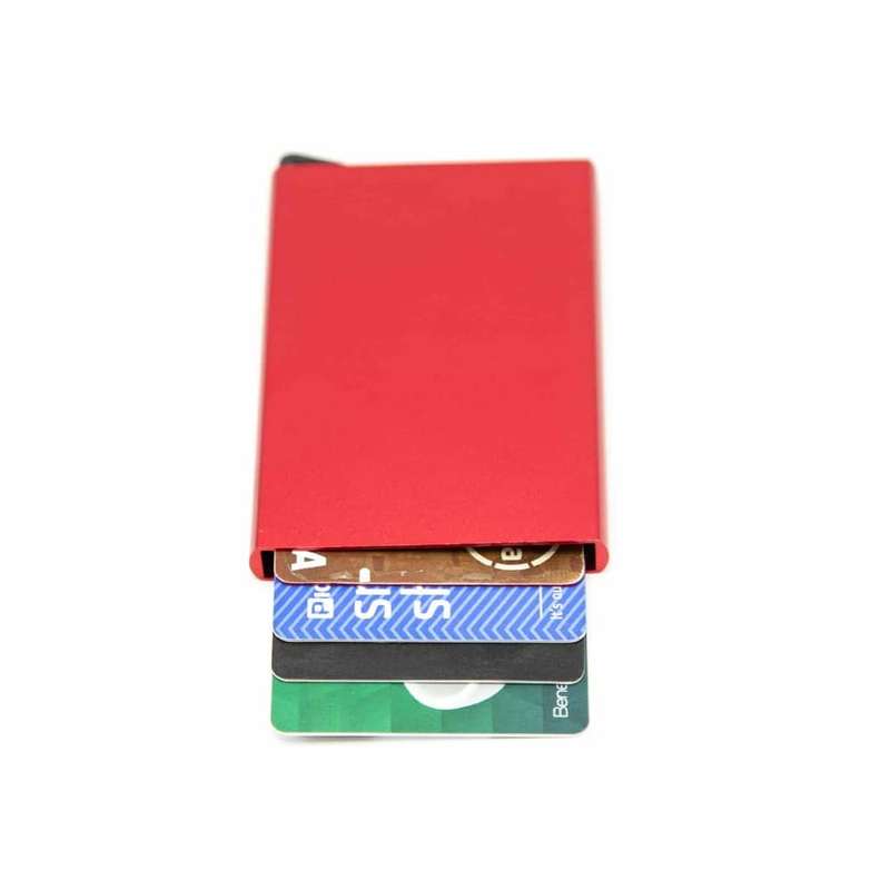 Killer Deals Minimalist Aluminum RFID Blocking Automatic 5 Card Wallet - Red X2 Combo
