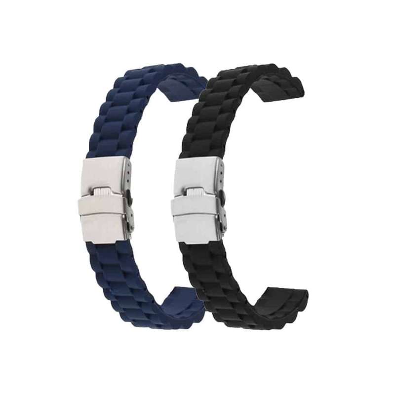 Killer Deals 20mm Universal brand replacement silicone watch strap - Navy (M-L)