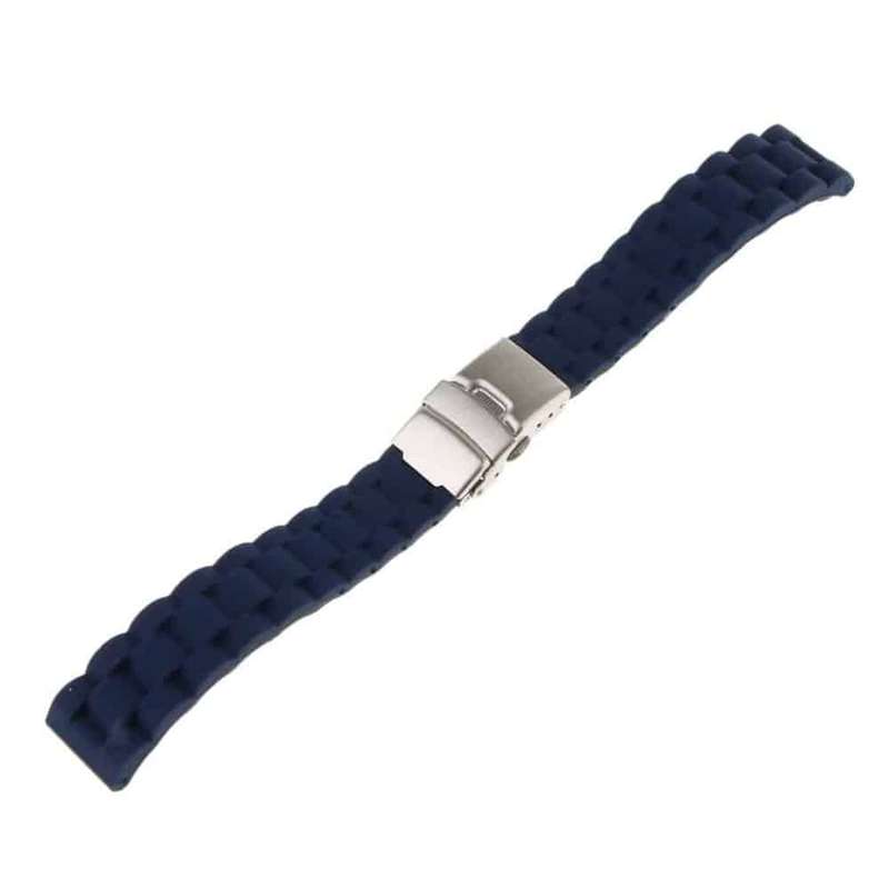 Killer Deals 20mm Universal brand replacement silicone watch strap - Navy (M-L)