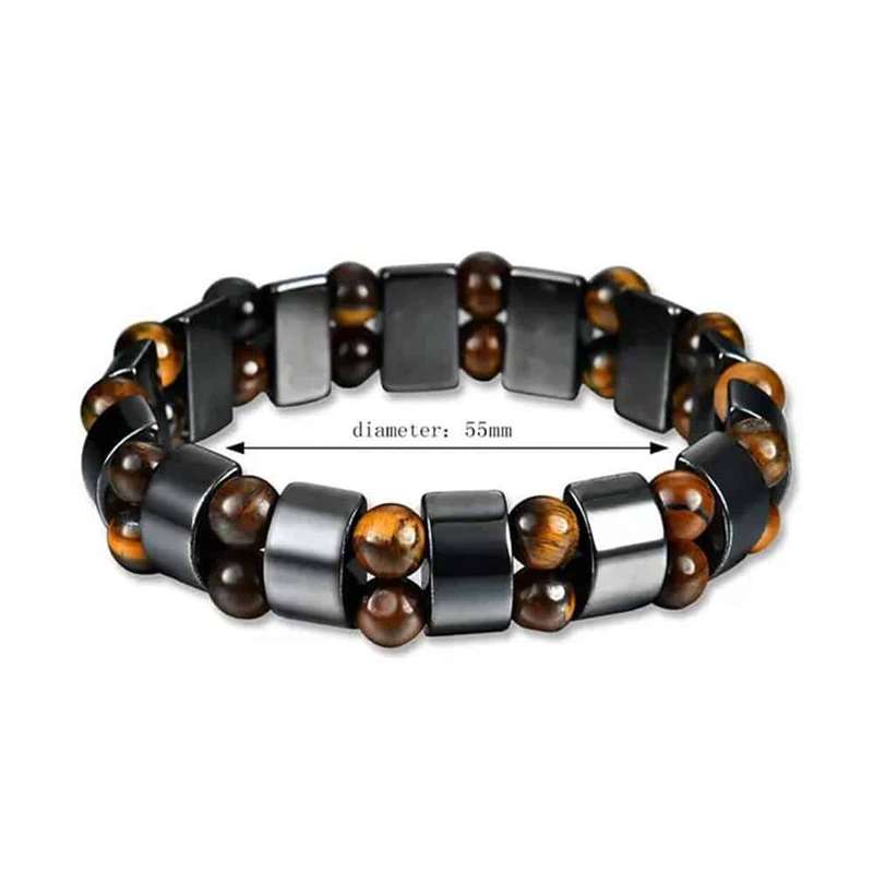 Killer Deals Magnetic Therapy Health Care Hematite Stones Tiger's Eye Bracelet - S/M