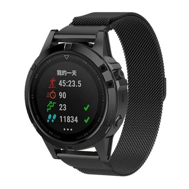 Killer Deals 20mm Stainless Steel Milanese Strap for Garmin Fenix 5S-Silver