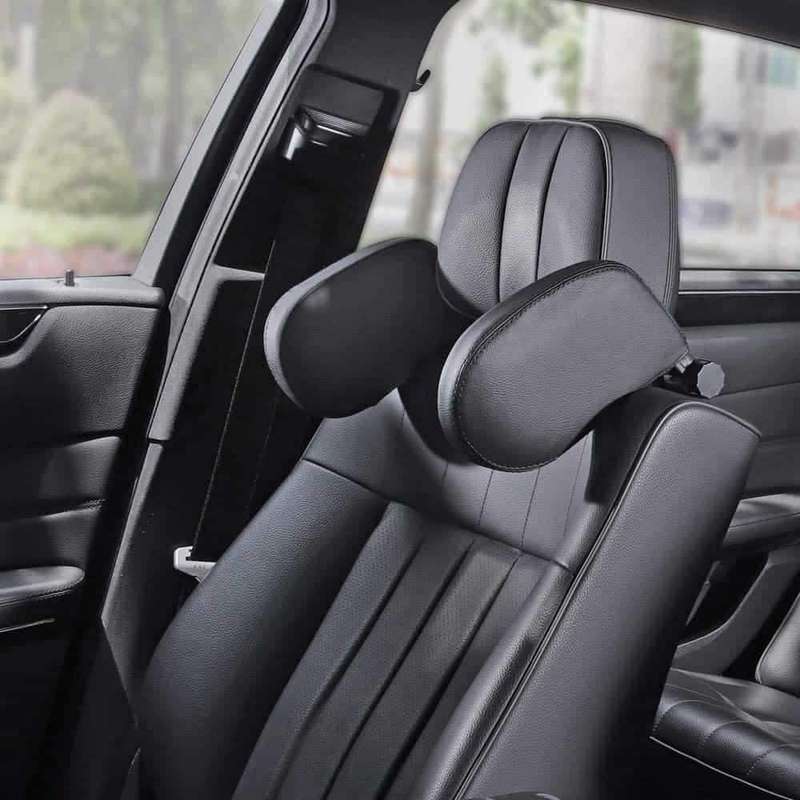 Killer Deals Car Memory Foam PU Leather Side Neck Support Cushion Headrest x2 Combo