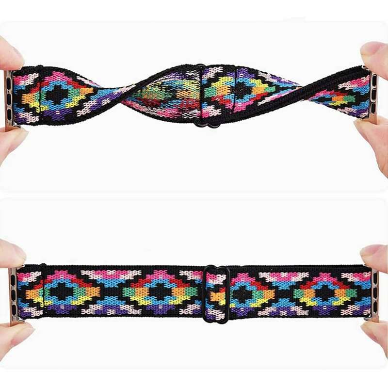 38/40/41mm Apple Watch adjustable woven strap - Pattern(S-M)