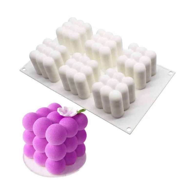 Non-Stick 6-Cavity 3D Cube Silicone Baking Dessert Mould