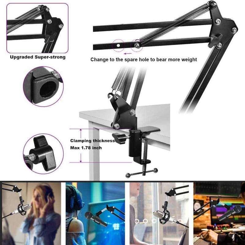 Blue Yeti Snowball Boom Scissor Arm Desk Microphone Stand